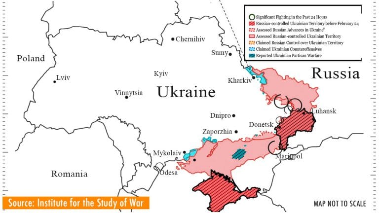 Russia captures villages east of Izyum, surrounds trapped Ukrainian soldiers in Mariupol