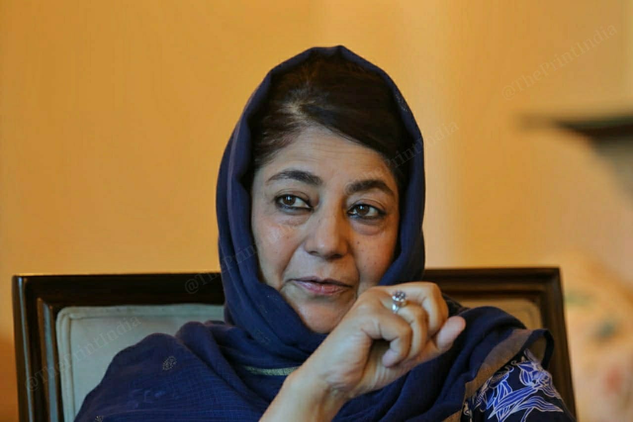 PDP chief Mehbooba Mufti said the party's alliance with the BJP was part of a 'strategy' | Praveen Jain | ThePrint