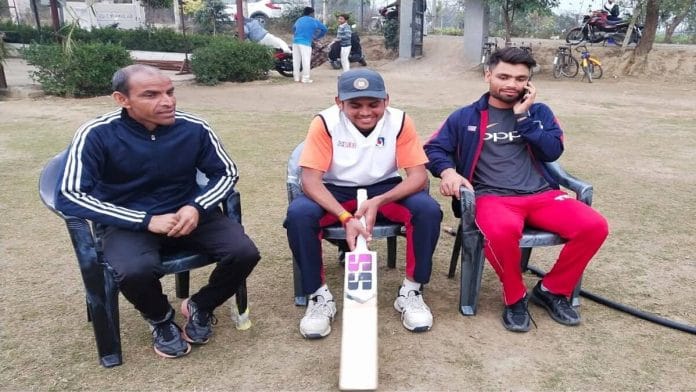 Rinku Singh (right), Priyam Garg and coach Masooduzzafar Amin | By special arrangement