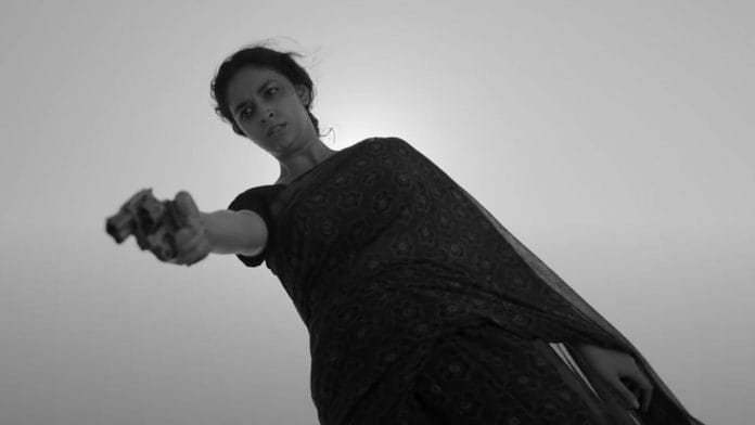 A scene from Saani Kaayidham on Amazon Prime Video.