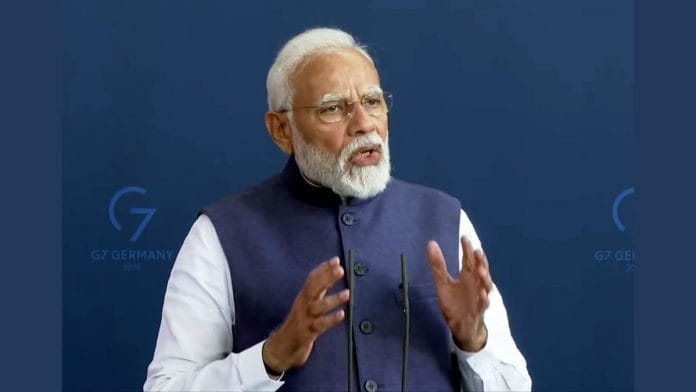 Prime Minister Narendra Modi addresses a joint press conference in Berlin, on 2 May 2022 | ANI photo