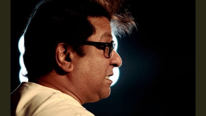 MNS chief Raj Thackeray addresses a public rally in Aurangabad, on 2 May 2022 | ANI photo