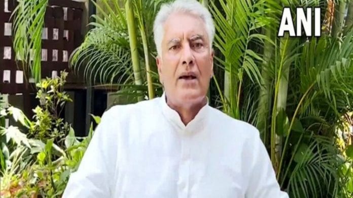 Sunil Jakhar during his Facebook Live session | Photo: ANI