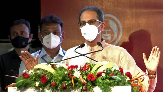 File photo of Maharashtra CM Uddhav Thackeray addressing a meeting | Photo: ANI