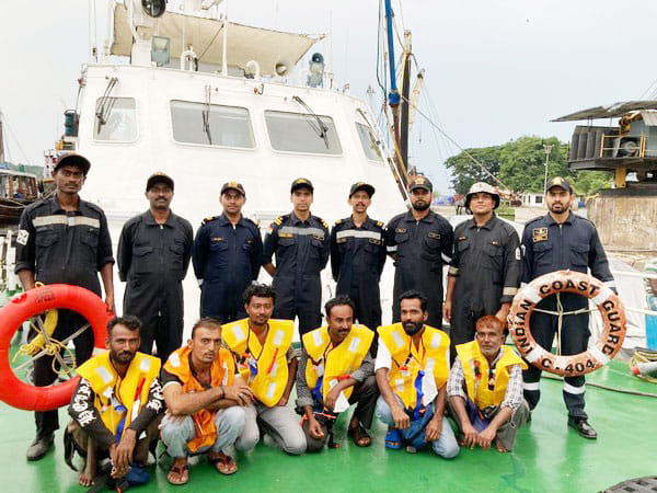 Kerala: Coast Guard rescues crew members from sinking ship in overnight operation