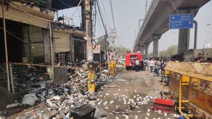 The building where the fire broke out Friday | Photo: Bismee Taskin | ThePrint