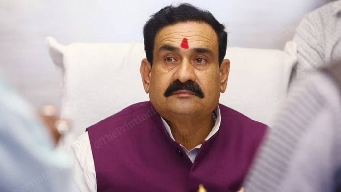 File photo of Madhya Pradesh Home Minister Narottam Mishra | Photo: Praveen Jain | ThePrint