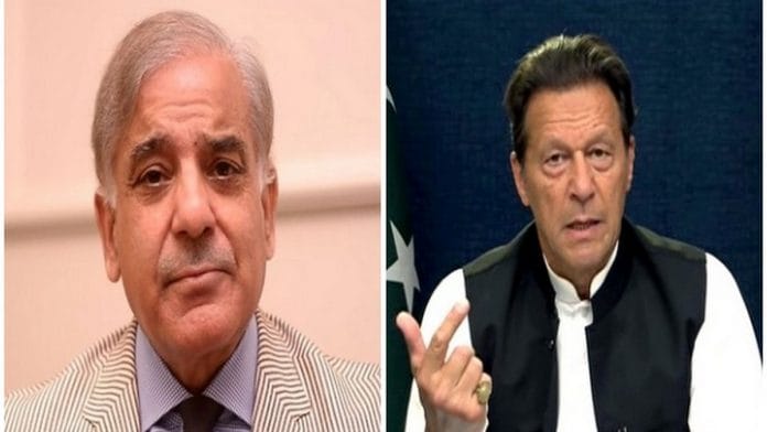 Pakistan PM Shehbaz Sharif (L), Former PM Imran Khan (R) | Source: ANI