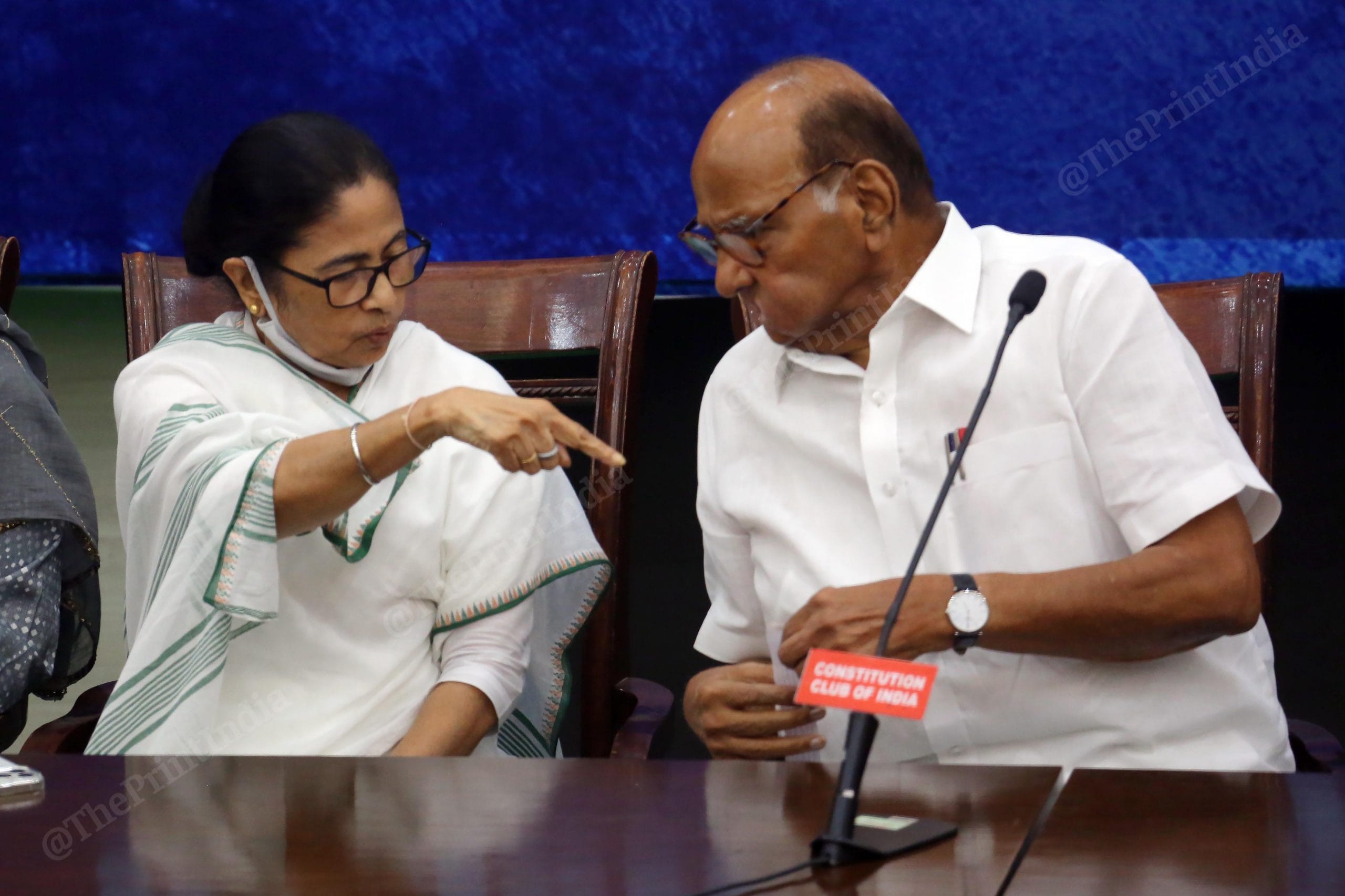 Mamata Banerjee and Sharad Pawar address the press at Constitution Club Wednesday | Praveen Jain | ThePrint
