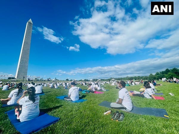 Indian embassy organises Yoga session in Washington DC ahead of International Day of Yoga