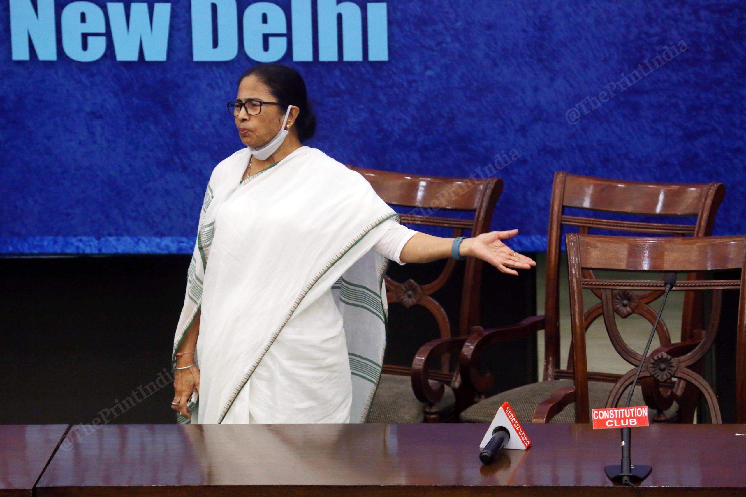Mamata Banerjee at the Constitution Club, Wednesday | Praveen Jain | ThePrint