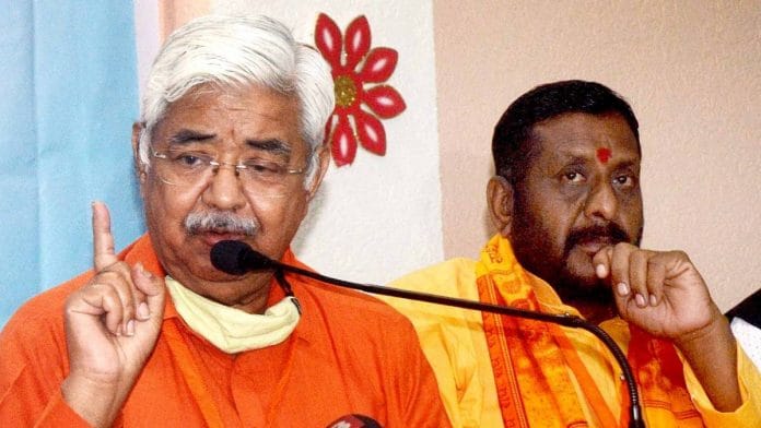 File photo of VHP leader Alok Kumar (Left) | Photo: ANI