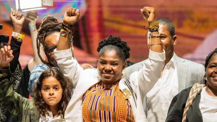 Francia Marquez, Colombia's vice president-elect, during an election night rally in Bogota, Colombia, on 19 June 2022 | Bloomberg Photo