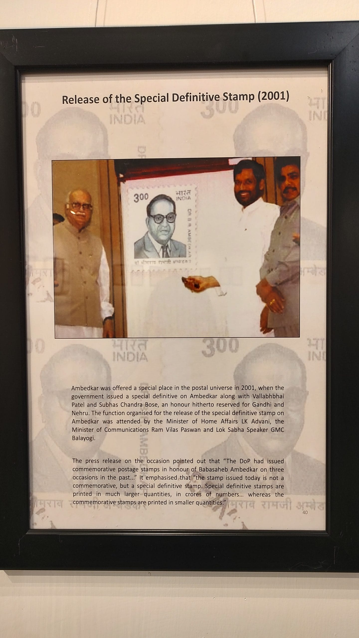 An image of the special definite stamp released in 2001 | Nidhima Taneja | ThePrint