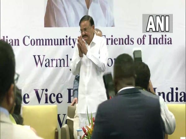 VP Naidu interacts with Indian diaspora in Gabon
