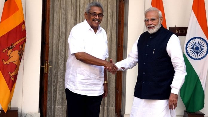 Sri Lankan President Gotabaya Rajapaksa with PM Narendra Modi | ANI File Photo