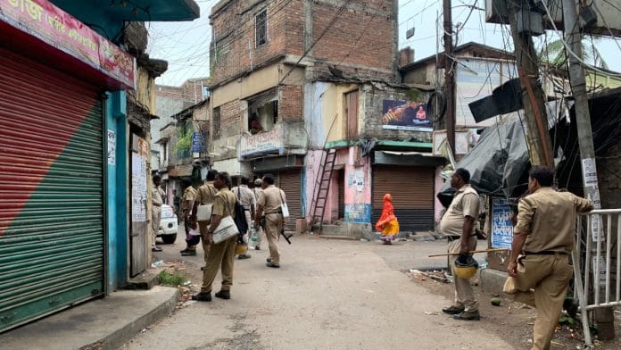 Police personnel at Panchla on 12 June 2022 | Sreyashi Dey | ThePrint