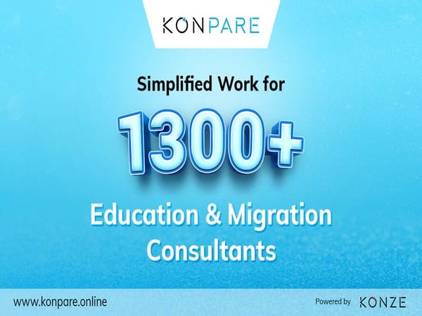 KONPARE collaborates with 1300+ education consultancies