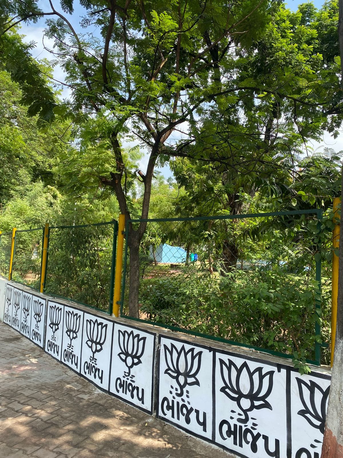 The walls of Bakul Tripathi Municipal Udyan | Janki Dave/ThePrint