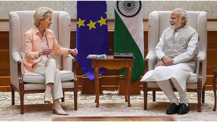 EU chief Ursula von der Leyen had arrived in India on April to expedite the long pending free trade agreement with New Delhi | PTI