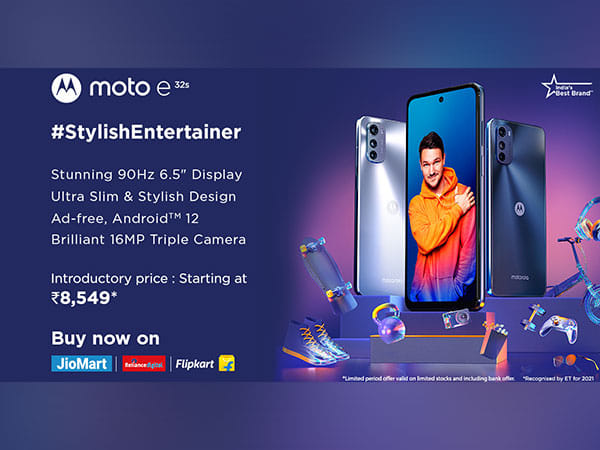 moto e32s, the stylish entertainer, goes on sale today at a disruptive price starting from Rs. 8,549 across 60,000+ Retail Stores