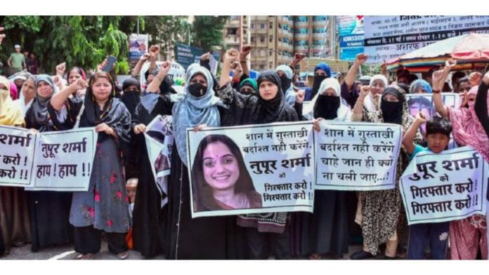 Muslims hold protests against BJP's Nupur Sharma for her controversial statement | Photo: PTI