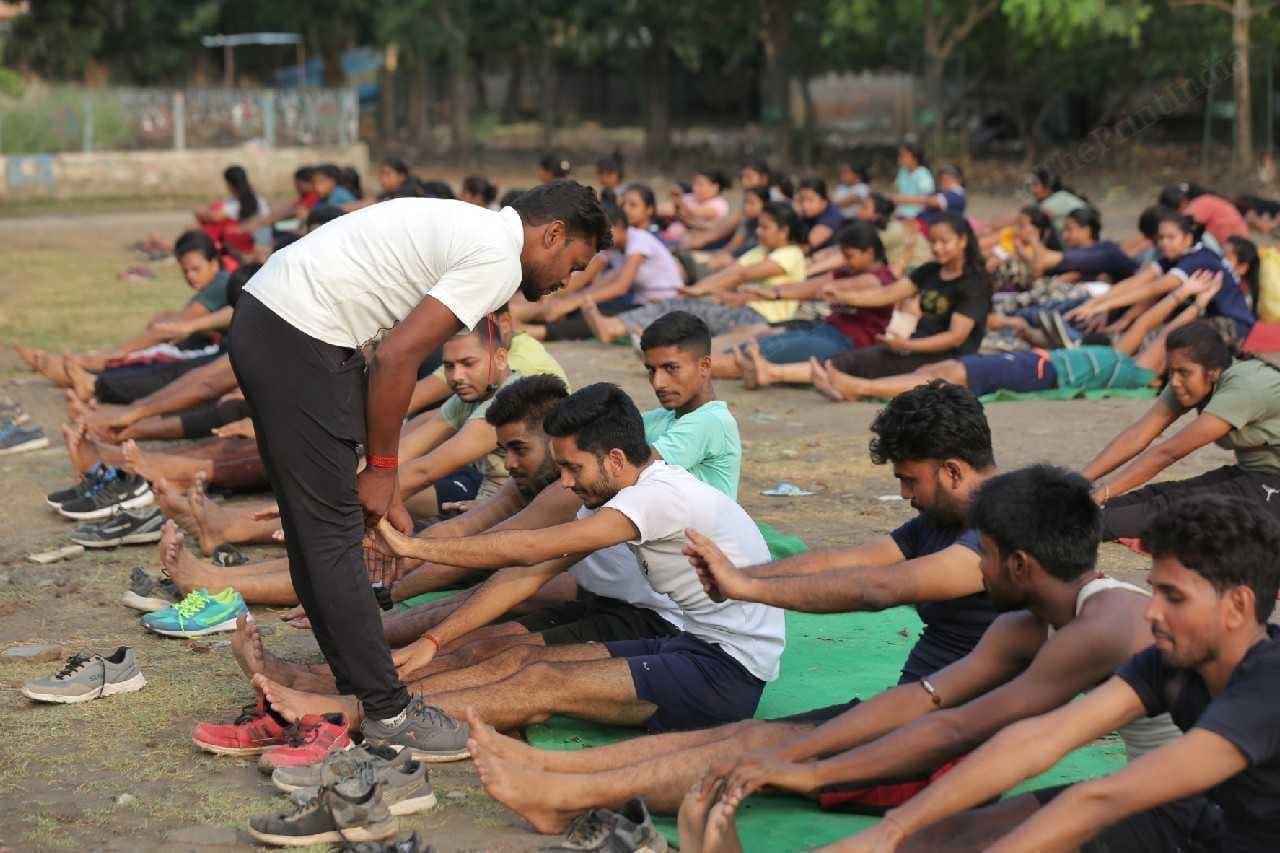 Aspirants during a training session in Rajendra Nagar | Suraj Singh Bisht | ThePrint