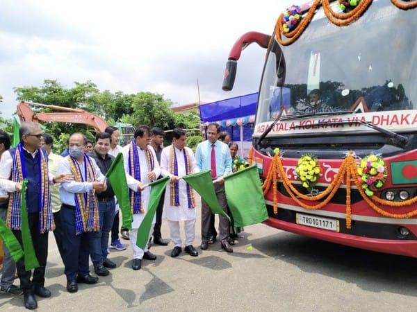 India-Bangladesh cross-border bus service flagged off from Agartala