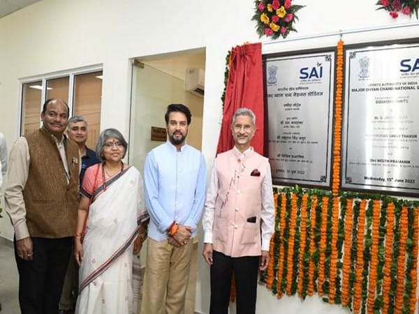 Delhi: Jaishankar, Anurag Thakur inaugurate first-ever SAI Squash Courts at Major Dhyanchand Stadium