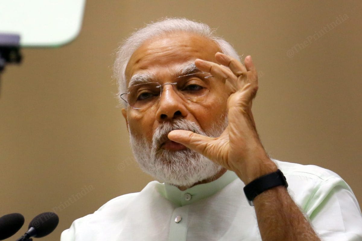 PM Modi also launched the Jan Samarth Portal, a national portal for credit-linked government schemes, at Monday's event | Photo: Praveen Jain | ThePrint