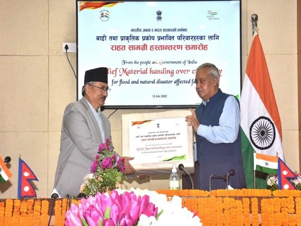 India gifts disaster relief materials to Nepal