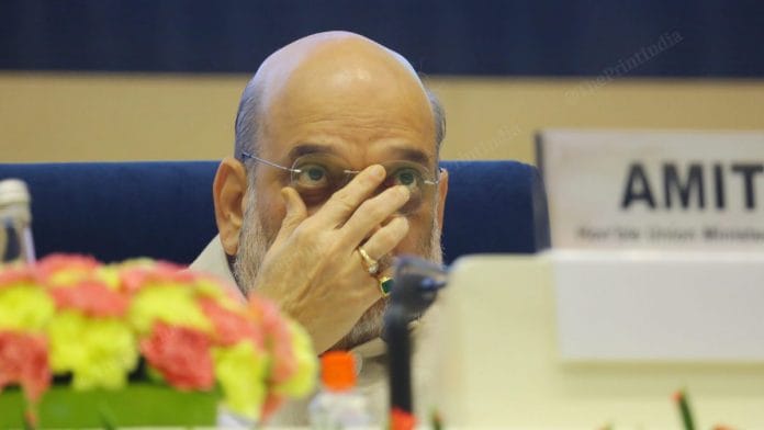 Home Minister Amit Shah at Vigyan Bhawan | Photo: Praveen Jain | ThePrint