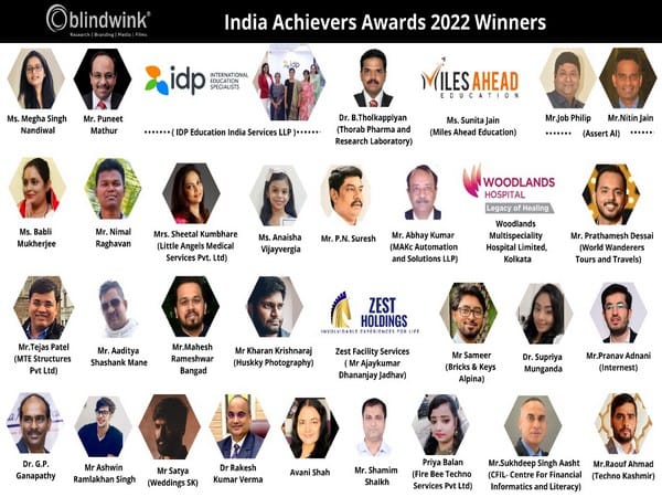 Blindwink India Achievers Awards-2022 winners announced