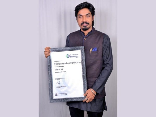 Dr Hemachandran Ravikumar elected as a Member of the Royal Society of Biology (MRSB), London