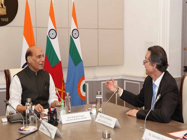 CEO of French aircraft engine maker SAFRAN Group calls on Rajnath Singh