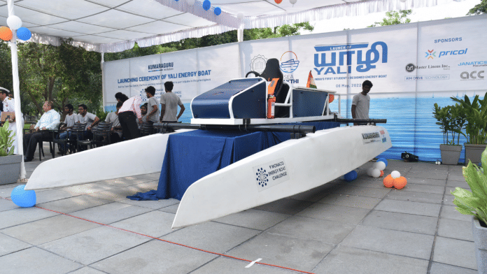 The Yali boat, prepared for the Monaco Energy Boat Challenge | Photo arranged by Sowmiya Ashok