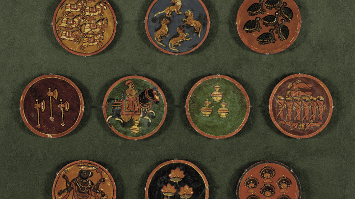 Ganjifa: Rajasthan, 19th century Opaque watercolor on cardboard, Los Angeles County Museum of Art| MAP Academy