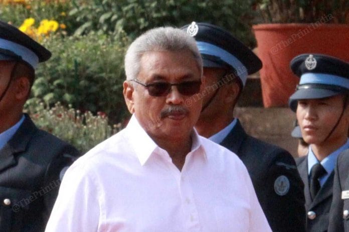 File photo of Gotabaya Rajapakse during his official visit to India | Praveen Jain | ThePrint