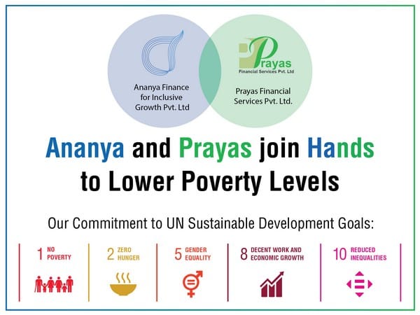 Ananya Finance and Prayas Microfinance join hands to lower poverty levels and empower rural women entrepreneurs