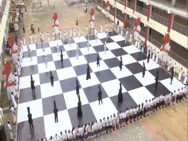 44th Chess Olympiad: 6,400 sq ft mammoth chessboard erected by private school in Chennai