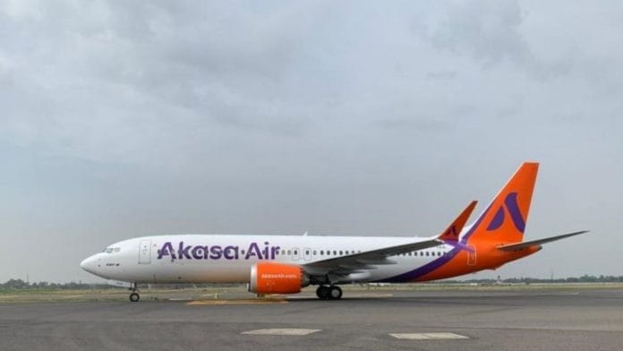 Akasa Air aircraft | Twitter/@AkasaAir