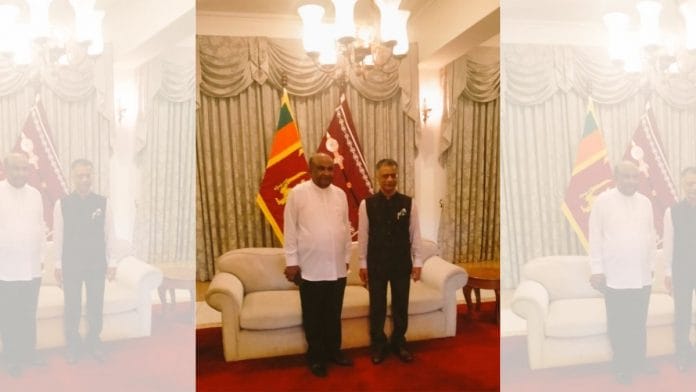 Gopal Baglay with Mahinda Yapa Abeywardena | Twitter | @IndiainSL