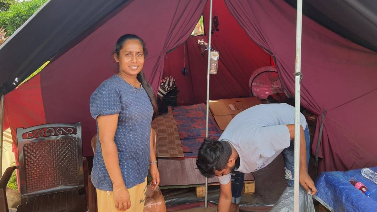 A woman at the Go Gota protest site in Colombo | Regina Mihindukulasuriya | ThePrint