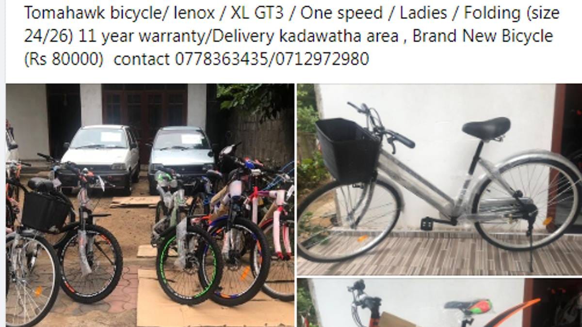 A Facebook advertisement for bike sales