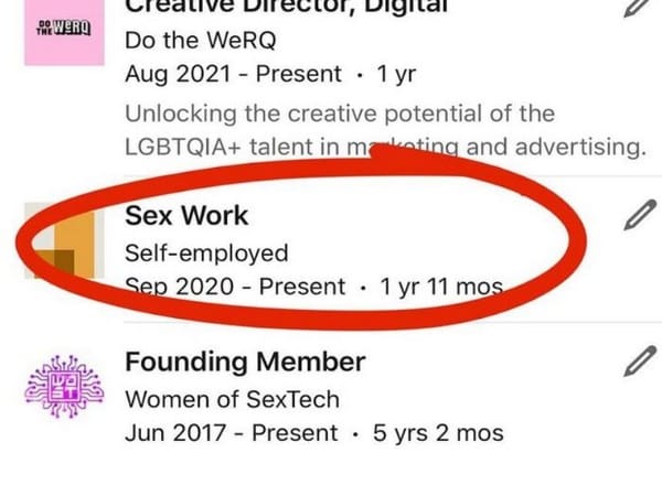 Woman LinkedIn user proudly explains reason for adding 'sex work' as experience, netizens react