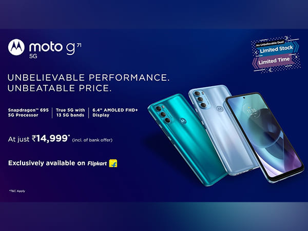 Motorola announces Rs 4,000 off on moto g71 5G making it India's best 5G smartphone at just Rs 14,999