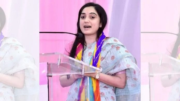 File photo of former BJP spokesperson Nupur Sharma | Source: Twitter | @NupurSharmaBJP