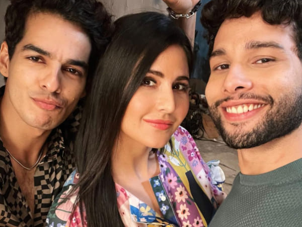 Katrina Kaif reunites with her 'Phone Bhoot boys' Ishaan Khatter and Siddhant Chaturvedi