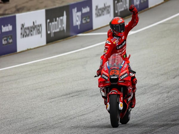 Austrian GP: Ducati's Bagnaia beats Quartararo by 0.4s to claim hat-trick of wins
