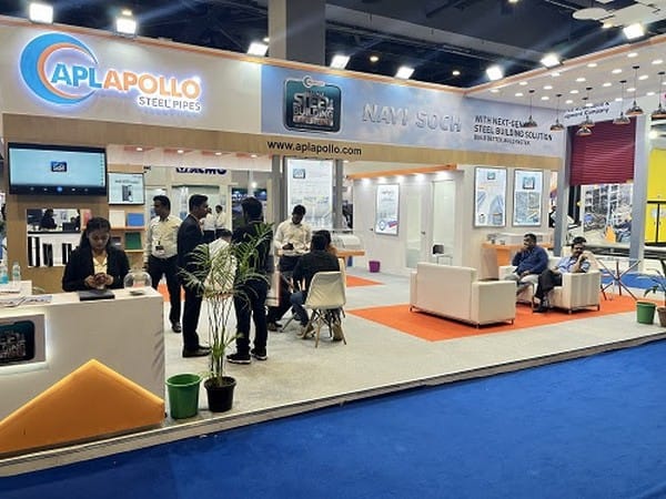APL Apollo Tubes displayed two latest construction technologies at India Warehousing Exhibition in Pragati Maidan